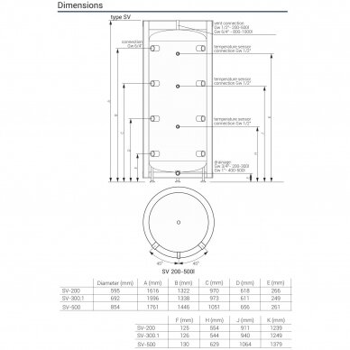 Akumuliacinė talpa Kospel SV-500 3