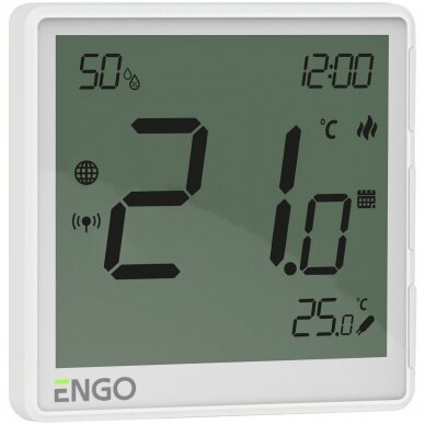 Programuojamas, internetu valdomas, potinkinis, "ZigBee" temperatūros reguliatorius ENGO Controls EONE230W, 230 V 3