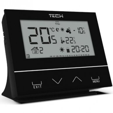 Bevielis, programuojamas temperatūros reguliatorius TECH Controllers EU-292 v2, juodas 3