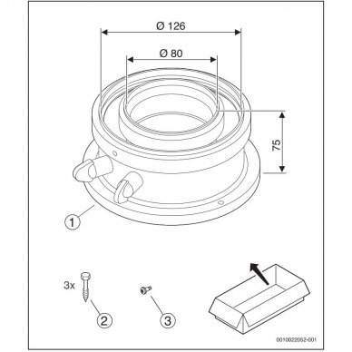 Bosch FC-CA80 katilo adapteris Ø80/125 mm 2