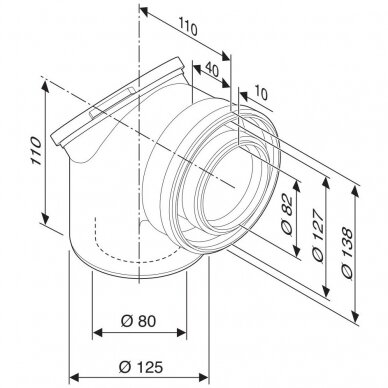 Bosch FC-CER80-87 pravala su alkūne Ø80/125 mm, 87° 2