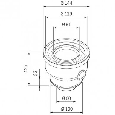 Bosch FC-CO80 perėjimas Ø60/100 mm į Ø80/125 mm 2