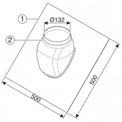 Bosch FC-O60_80 stogo išvestis Ø125 mm, 25-45° 2