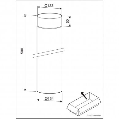 Bosch FC-O60_80 pagrindinio komplekto C33x ilgintuvas Ø125 mm, L-500 mm 2