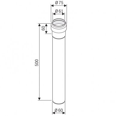 Bosch FC-S80-250 UV vamzdis Ø80 mm, L-250 mm 2