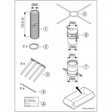 Bosch FC-Set-F60 gofruoto vamzdžio komplektas Ø60 mm, L-12,5 m 2