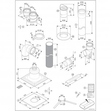 Bosch FC-Set80-C53 pagrindinis kamino komplektas montavimui šachtoje, Ø80 mm 2