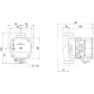 Cirkuliacinis siurblys Grundfos ALPHA1 L 25-60, 130mm 2