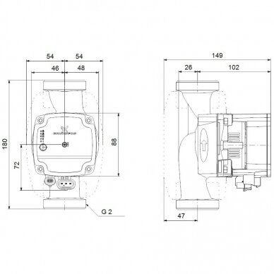 Cirkuliacinis siurblys Grundfos ALPHA1 L 32-60, 180mm 2