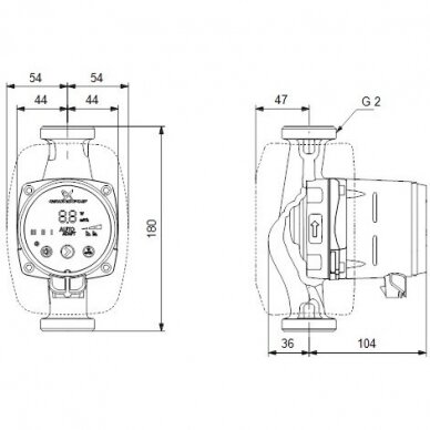 Cirkuliacinis siurblys Grundfos ALPHA2 32-60, 180mm 6