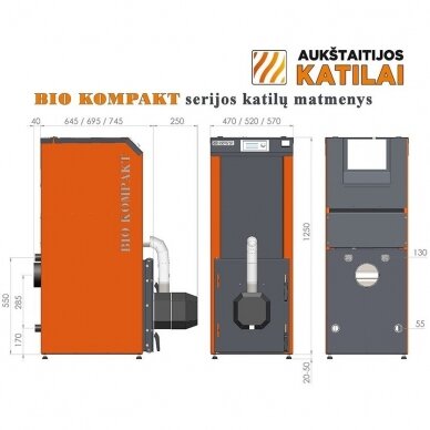 Granulinis katilas Aukštaitijos katilai BIO KOMPAKT 20 (su 190 l bunkeriu) 3