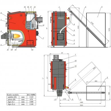 Granulinis katilas Kalvis K-2-16DG 5