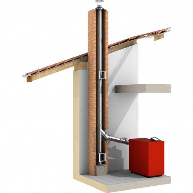 Nerūdijančio plieno dūmtraukio įdėklas Jeremias FU02 DN 130 mm, L-1,0 m 5