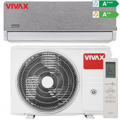 Oro kondicionierius VIVAX H+ Design ACP-12CH35AEHI R32 Silver, 3,5/3,8 kW