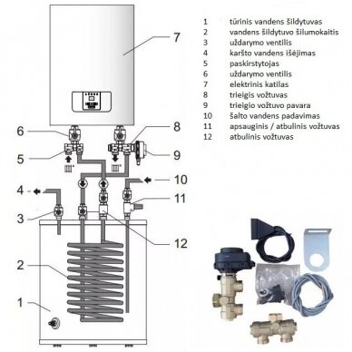 Pajungimo komplektas BŠV ruošimui katilams Vaillant eloBLOCK 3