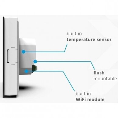 Programuojamas, internetu valdomas, potinkinis valdiklis TECH Controllers EU-16S WiFi, juodas 8