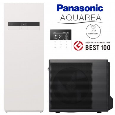 Šilumos siurblys oras-vanduo Panasonic Aquarea High Performance All in One K Generation KIT-ADC05K3E5, 5,0 kW