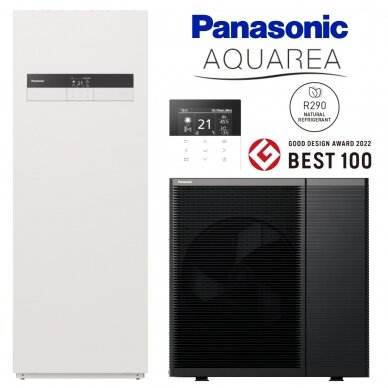 Šilumos siurblys oras-vanduo Panasonic Aquarea Hydraulic Split All in One L Generation KIT-ADC05L6E5, 5,0 kW