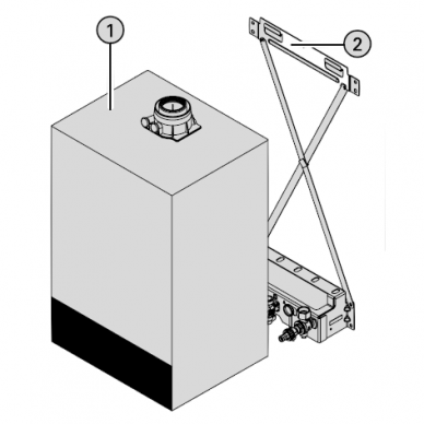 Viessmann ZK04919 alternatyvus pagalbinis montavimo įtaisas montavimui ant tinko 3