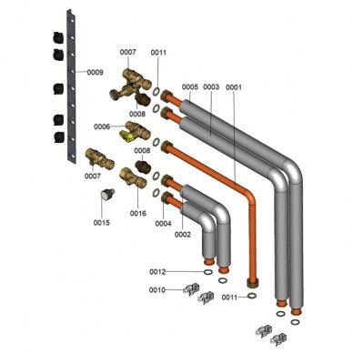 Viessmann ZK04312 prijungimo komplektas montavimui ant tinko į kairę arba į dešinę 3