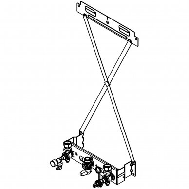 Viessmann ZK04307 alternatyvus pagalbinis montavimo įtaisas montavimui ant tinko